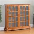 Crafters and Weavers Arts and Crafts Wood Double Door Bookcase in Cherry