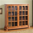 Crafters and Weavers Arts and Crafts Wood Double Door Bookcase in Cherry