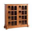 Crafters and Weavers Arts and Crafts Wood Double Door Bookcase in Cherry