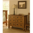 Crafters and Weavers Craftsman Mission 6-Drawer Solid Wood Dresser in Cherry