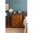 Crafters and Weavers Craftsman Mission 6-Drawer Solid Wood Dresser in Walnut