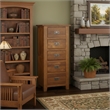Crafters and Weavers Craftsman Mission 5-Drawer Solid Wood Dresser in Cherry