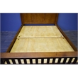 Crafters and Weavers Craftsman Mission Solid Wood King Bed with Slats in Cherry