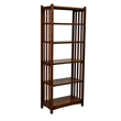 Crafters and Weavers Arts and Crafts Wood Bookcase in Walnut Finish