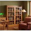 Crafters and Weavers Arts and Crafts 2-Door Wood Bookcase in Cherry