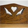 Crafters and Weavers Arts and Crafts Wood Curio Cabinet in Walnut