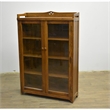 Crafters and Weavers Arts and Crafts Wood Curio Cabinet in Walnut