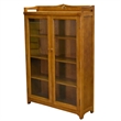 Crafters and Weavers Arts and Crafts Wood Curio Cabinet in Light Cherry