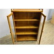 Crafters and Weavers Arts and Crafts Wood Curio Cabinet in Light Cherry