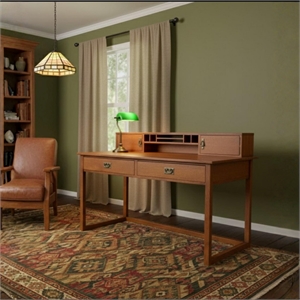 Crafters and Weavers Arts and Crafts 35.25&quot Wood Barrister Bookcase in Brown