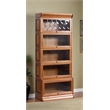 Crafters and Weavers Arts and Crafts 5 Stacks Wood Barrister Bookcase in Walnut