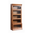Crafters and Weavers Arts and Crafts 5 Stacks Wood Barrister Bookcase in Walnut