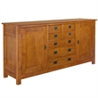 Crafters and Weavers Arts and Crafts 7-Drawer Solid Wood Sideboard in Cherry