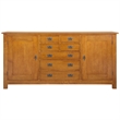Crafters and Weavers Arts and Crafts 7-Drawer Solid Wood Sideboard in Cherry