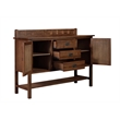 Crafters and Weavers Arts and Crafts 2-Door Solid Wood Sideboard in Walnut