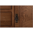 Crafters and Weavers Arts and Crafts 2-Door Solid Wood Sideboard in Walnut