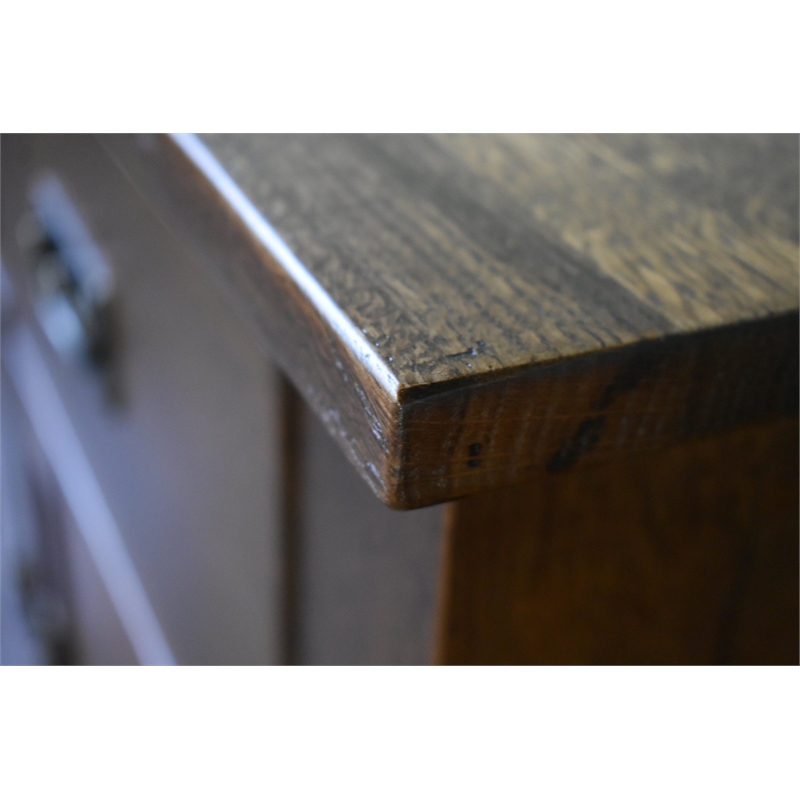 Crafters and Weavers Arts and Crafts 2-Door Solid Wood Cabinet in Walnut