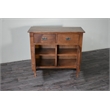 Crafters and Weavers Arts and Crafts 2-Door Solid Wood Cabinet in Walnut