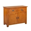 Crafters and Weavers Arts and Crafts 2-Drawer Solid Wood Cabinet in Cherry