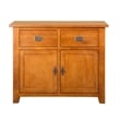 Crafters and Weavers Arts and Crafts 2-Drawer Solid Wood Cabinet in Cherry