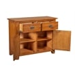 Crafters and Weavers Arts and Crafts 2-Drawer Solid Wood Cabinet in Cherry