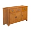 Crafters and Weavers Arts and Crafts 3-Door Solid Wood Sideboard in Cherry