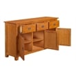 Crafters and Weavers Arts and Crafts 3-Door Solid Wood Sideboard in Cherry