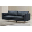 Crafters and Weavers Alamo Contemporary Italian Leather Sofa in Slate