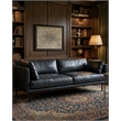 Crafters and Weavers Venezia Contemporary Leather Sofa in Slate