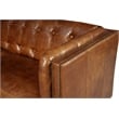 Crafters and Weavers Tuxedo Contemporary Italian Leather Sofa in Light Brown