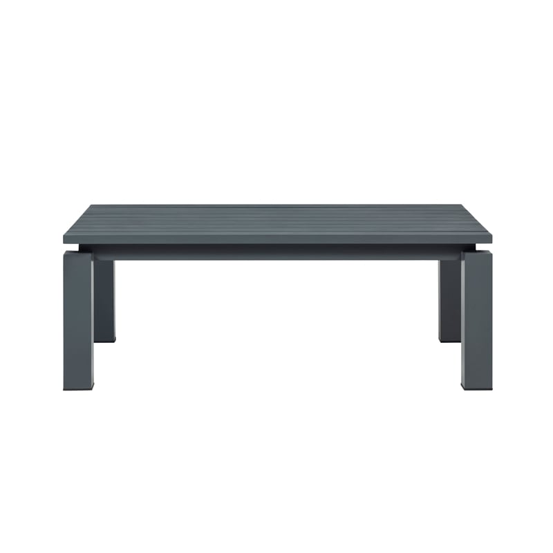 Sardinia Outdoor Aluminum Coffee Table - Gray