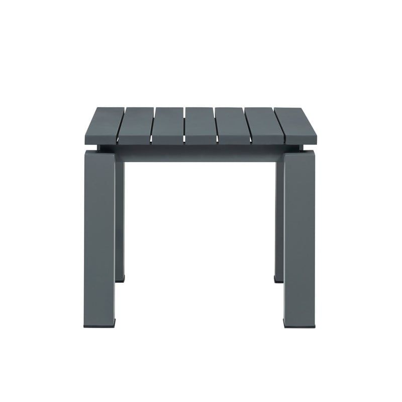 Sardinia Outdoor Aluminum End Table - Gray