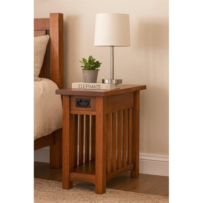 Mission Arts & Crafts 1 Drawer Side Table Michael's Cherry