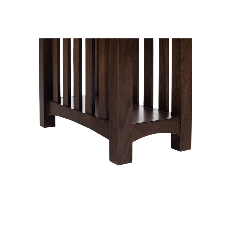 Mission Arts & Crafts 1 Drawer Side Table Walnut