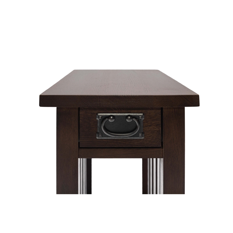 Mission Arts & Crafts 1 Drawer Side Table Walnut