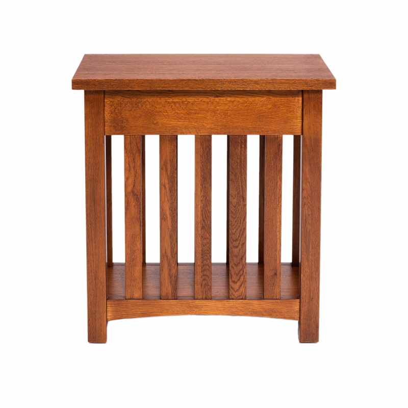 Mission Arts & Crafts 1 Drawer Side Table Walnut