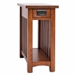 Mission Arts & Crafts 1 Drawer Side Table Walnut