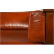 Mission / Craftsman Cubic Slat Side Sofa - Russet Brown Leather (RB2)