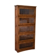 Mission Craftsman Style Oak Barrister Bookcase - 5 Stack - Walnut