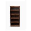 Mission Craftsman Style Oak Barrister Bookcase - 5 Stack - Walnut