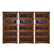 Mission Craftsman Style Oak Barrister Bookcase - 5 Stack - Walnut