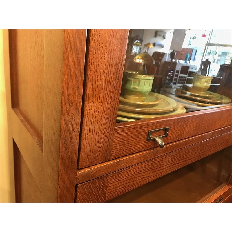 Mission Quarter Sawn Oak 4 Stack Barrister Bookcase - Wanlut