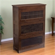 Mission Craftsman Style Oak Barrister Bookcase - 3 Stack - Walnut