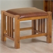 Mission Spindle Stool - Quarter Sawn Oak & Leather Michael's Cherry