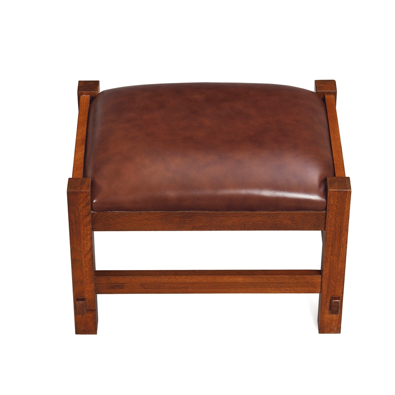Mission Spindle Stool - Quarter Sawn Oak & Leather 1515 RL