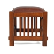 Mission Spindle Stool - Quarter Sawn Oak & Leather 1515 RL