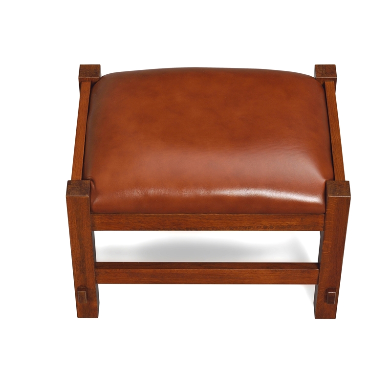 Mission Spindle Stool - Quarter Sawn Oak & Leather 1515 RL