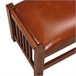 Mission Spindle Stool - Quarter Sawn Oak & Leather 1515 RL