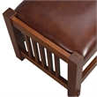 Mission Spindle Stool - Quarter Sawn Oak & Leather 1515 RL