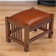 Mission Spindle Stool - Quarter Sawn Oak & Leather 1515 RL